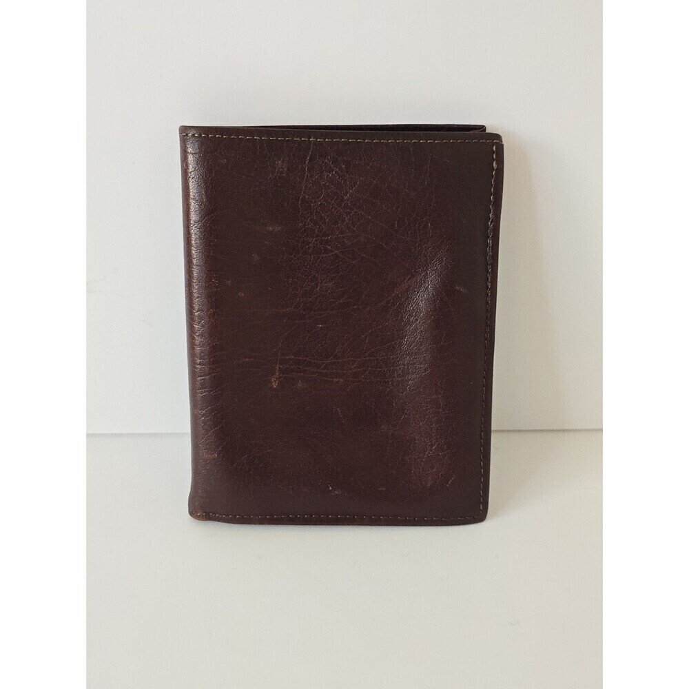 La Garde By Rofs Vintage Brown Leather Cowhide Wallet Bifold Card Holder